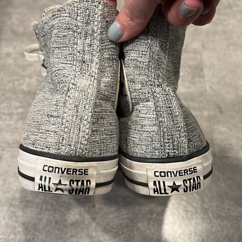 #510 Converse 553411F All Star Chuck Taylor Sparkle Hi Top Sneakers Women's 9 - Picture 5 of 8